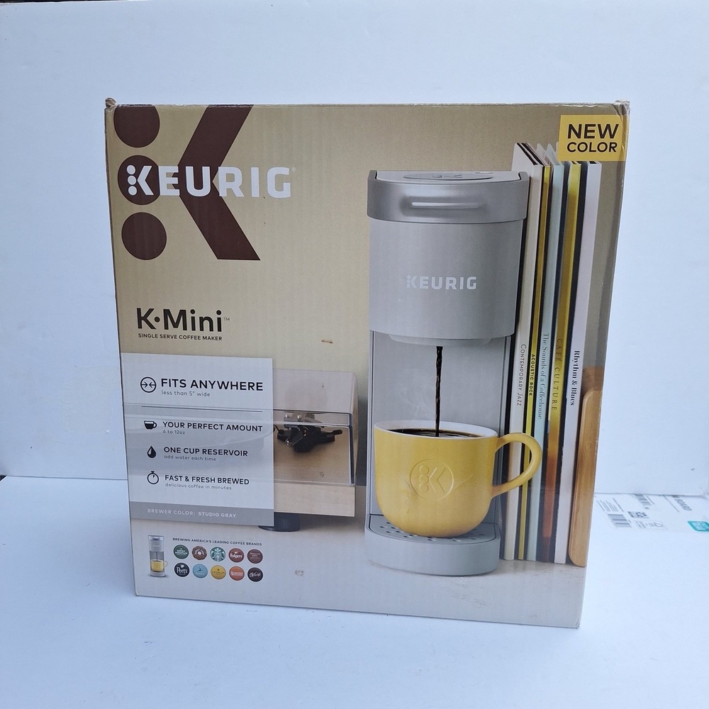 Keurig K-Mini Plus Single Serve K-Cup Pod Coffee Maker - Studio Gray Open Box